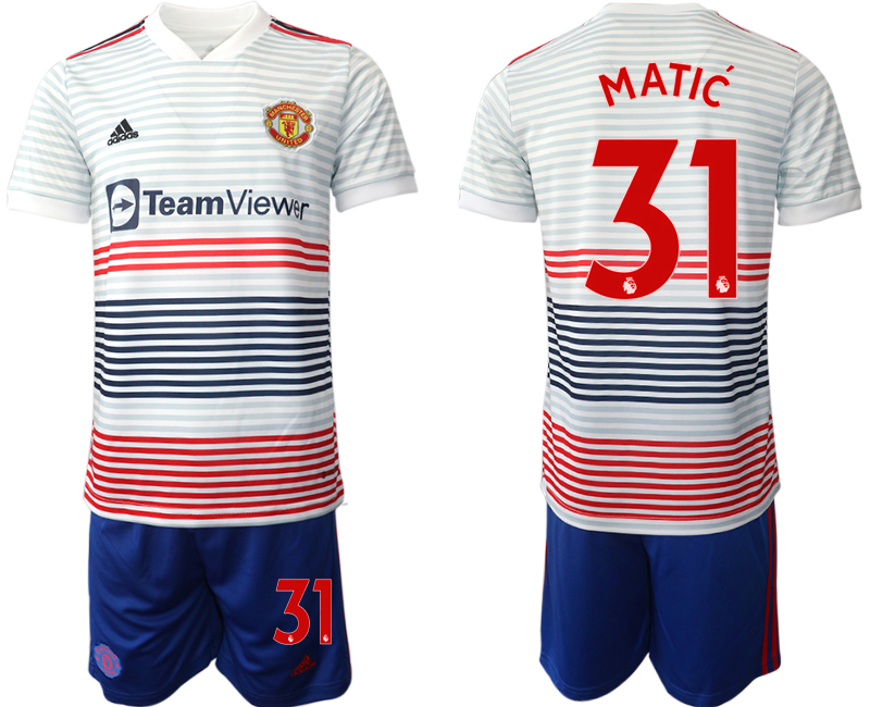 Men 2022-2023 Club Manchester United away white #31 Adidas Soccer Jersey->denver broncos->NFL Jersey